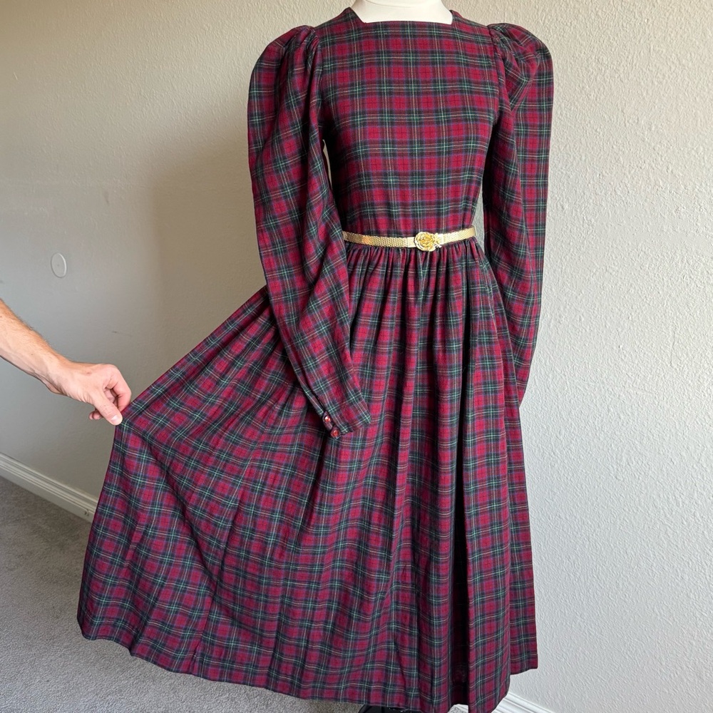 Vintage Laura Ashley Plaid Dress